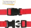 Colliers réfléchissants pour chien Ceinture confortable et résistante à la décoloration pour petits grands chiens avec collier en néoprène doux rembourré en nylon respirant pour chiot réglable Rouge B03