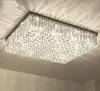 Lampadari di cristallo contemporanei Squarer K9 Plafoniere Lustri di lusso con montaggio a filo LED Lustres De Cristal per soggiorno
