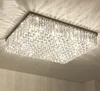 Contemporary Squarer K9 Crystal Chandeliers Ceiling lights Luxury Flush Mount LED Light Lustres De Cristal for living room