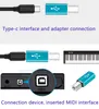 adattatore da tipo c a MIDI Connettori per adattatori per strumenti di connessione a telefoni cellulari e tablet