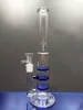 Tube droit coloré Bong en verre Triple couche Peigne Perc Narguilé Percolateur Conduites d'eau Heady Oil Dab Rig zeusartshop