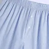 Puwd casual kvinnor hög midja split gaffel shorts sommar mode damer kontor minimalism kvinnlig randig 210522