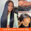 HD Lace Frontal Wig 13x6 Human Hair 14-30 Inch Brazilian Straight Wigs