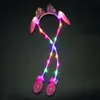 Świecający królicze włosy obręczy Słodka pasma włosów powietrza szczypta będzie się poruszać, sprzedając uroczą zabawkę LED LED Rave Toy