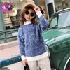 Children Clothing Knitted Pullover Sweater Girl Princess Knitwear Soft Warm Long Sleeve Autumn Winter Kids Girls Sweaters Pink 210713