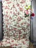 Couronnes de fleurs décoratives SPR Roll Up mur de fleurs toile de fond de mariage rose Ombre Style artificiel rangée et arc Flore