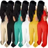 VXQXV Moda Yeni kadın Katı Renk Casual Suit Geniş Bacak Pantolon Muzlular Suit Geniş Bacak Pantolon Pantolon İki Parçalı Set 3608