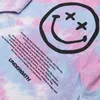 Camiseta con estampado de letras Tie Dye para hombre, ropa informal estilo Hip Hop, camiseta Harajuku, camiseta de manga corta de verano, camisetas casuales de algodón, camisetas 210726