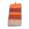 Trousse De Maquillage Professionnel sac imprimé fleuri Maquillage pliable trousse De toilette voyage avec crochet suspendu fabricants vente