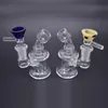 14mm Kobiet Mini Szkło Bong Water Rury Pyrex Hookah Platformy olejowe Palenie Bongs Gruby Gruby Recykler Ratuj dla Palenie Z 14mm Tobacco Bowl