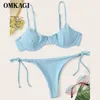 OMKAGI Nuovo Bikini Solido Costumi Da Bagno Donna Mini Perizoma 2021 Estate Costume Da Bagno Bikini Brasiliano Biquini Push Up Costume Da Bagno FemminileX0523