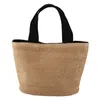 Storage Bags Straw Bag Ladies Hand Woven Basket Handbag Summer Bohemian Beach