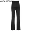 Casual Solid Flare Jeans Vrouw voor Meisjes Vrouwelijke Mode Dames Vintage Denim Broek Hoge getailleerde Broek Harajuku Capris 211112