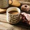 Mugs Creative Water Cup Couple Ceramic Retro Style Japanese Stoare Mug Office Coffee Home Breakfast