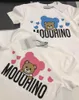 Baby boy girl t-shirts zomerhirt tees katoenen cartoon tops dierenbeer print korte mouw pasgeboren kind