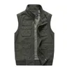 Plus Big Size 6XL 7XL 8XL Brand Clothing Autumn Mens Vests Sleeveless Jacket Cotton Casual Multi Pocket Vest Male Waistcoat Coat 210923