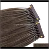 Verkaufe Virgin Remy Natural Black Brown Blonde 05Gstrand 300Slot 100 European 6D Rfsht Prebonded Eguxd