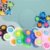 Vingertip Fidget Spinner Toys Bubble Poppers Bloem Board DNA Regenboog Kleur Push Spinners Finger Fun Kids Volwassen Stress Relief Toy Desktop Bubbles G4U12ME