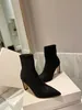 2021 Nowy styl Woolen Luksusowe Buty Dorywczo Formalne Nosić Eleganckie Wygodne Moda Słynna Marka Design Semi-Highed Heeled