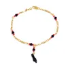 Браслеты очарования Pulsera Mano de Azabache Bebe / 18k Gold заполнены Lucky Back Baby Bracete и ожерелье для женщин девочек подарки