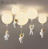 Ceiling Lights Nordic LED Lamp Cartoon Astronaut Balloon Children Boys Bedroom Creative Home Living Room Corridor Decor