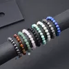 Natuursteenarmband huiling amethist tijger eye roze kwarts braid vlecht verstelbare armbanden voor vrouwelijke mannen mode sieraden wil en zandig