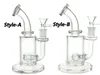 Glas Hookah Rig / Bubbler Bong voor roken 7.5 inch Hoogte en hamer of gerasterde perc met 14mm glazen kom 330 g gewicht bu015