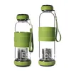 550ML Portable Glass Water Bottle with Tea Infuser Travel Outdoor Fruit Juice Kettle Drink Cup