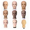 إبرة ناعمة PVC Bald Maronquin Head حامل لصنع شعر مستعار تصفيف الشعر وعرض القبعة تدريبات التجميل Manikin useric8475634