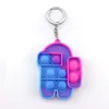 cute pops its key ring holder trinke charm for women men push bubble fidget mini keychain mouse bear unicorn llavero