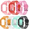 Apple Watch Gehäuse + Armband 44 mm 40 mm Serie 6 5 4 SE Transparent Sport mit Hüllen für iWatch 42 mm 38 mm klares TPU-Band