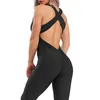 Yoga Outfit 2021 One Piece Sport Abbigliamento Backless Suit Workout Tracksuit per le donne in esecuzione stretta danza sportswear palestra
