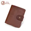 Wallets Men Business 2021 Crazy Horse Vintage Genuine Leather Zipper Card Holder Male Block RFID Fold Purse