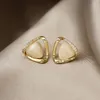 Boucles d'oreilles circulaires en pétales d'opale pour femmes, élégantes et exquises, bijoux classiques de luxe, boucles d'oreilles inhabituelles pour filles
