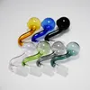 Colorful Pyrex Glass Oil Burner Pipe 14mm 18mm Male Bent shape design Glass Bongs Thick Big Bowls for Smoking