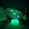 Veilleuses système solaire neuf planètes lampe à lave espace univers 3D LED rvb cadeau d'anniversaire pour amis chambre Table bureau décor