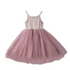 Bébés filles Dentelle Tulle Sling robe Enfants jarretelles Mesh Tutu princesse robes été Boutique Enfants Vêtements 4 couleurs C6257