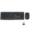 Trådlöst tangentbordskombinationer 2.4GHz Svart Multifontion Keys Kit 2PC / Lot Office Slim Keyboards och möss med mottagare för hemkontor Skrivbords laptop