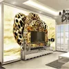 Papel de parede 3d Ferocious Tiger Animal Wallpapers HD Digital Print Beautiful Interior Home Decor Painting Modern Mural Wall paper