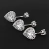 Real 925 sterling silver belly button ring women fine heart body piercing jewelry S925 6 8 10 mm navel bar zircon stones