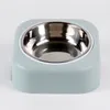 Enkel Pet Cat Dog Bowls Rostfritt Stål Design Valp Foder Basin Schnauzer Teddy Bichon Husdjur Tillbehör