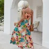 Bedrucktes Kleid Sommer Sommerkleider Femme Robe Boho Stil Schulterfrei Pareo Strand Damenbekleidung Maxi Sexy Outfit Exotisch 210712