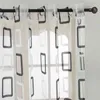 Block geometry Sheer Curtain for Living Room The Bedroom Kitchen Tulle for Windows Window decoration Block geometry 210712