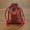 20st Silk Drawstring Jewelry Organizer Pouch 9x12cm 10x14cm Satin Christmas Wedding Gift Bag Necklace Armband Comb Packaging241L