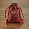 20st Silk Drawstring Jewelry Organizer Pouch 9x12cm 10x14cm Satin Christmas Wedding Gift Bag Necklace Armband Comb Packaging313C