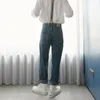 IEFB Abbigliamento da uomo Salopette dritta primaverile Pantaloni di jeans blu Jeans alla moda da uomo stile coreano alla moda con cinturino casual 9Y3620 210524
