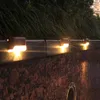 Solar LED Bright Deck Lights Outdoor Garden Patio Railing Decks Path Lighting - Black