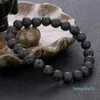 Natural Volcanic Stones Fashion accessories Tiger Eye scrub rock volcanic drop essential oil lava yoga elastic rope bracelet