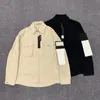Herrenjacken Designer Man Stone Pocket Jackets Island Jacket Long Ghost Sleeve Zipper Badges Men Casual Coat Windjacke Embrodiery Mens Coats