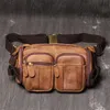 Männer Leder Taille Tasche Original Design Mode Fanny Packs Männliche Telefonbeutel Hochwertiger Gürtel